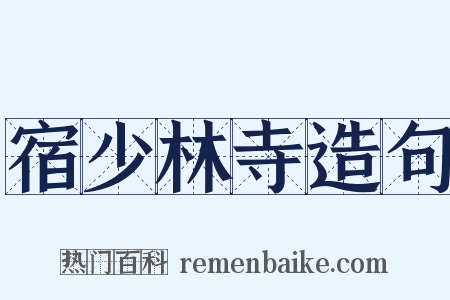 宿少林寺造句是什么意思的图片